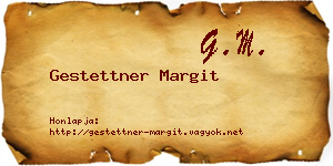 Gestettner Margit névjegykártya
